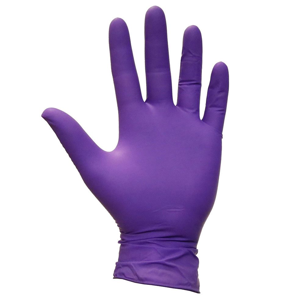 small purple gloves