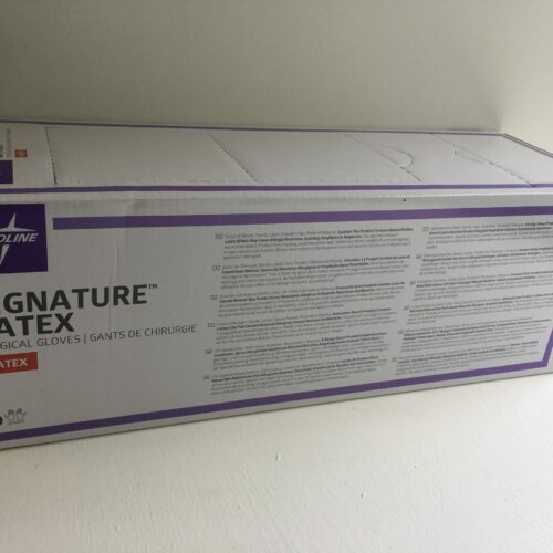 Signature Sterile Surgeons Gloves Latex P/F Size 6.5 (Box of 50)