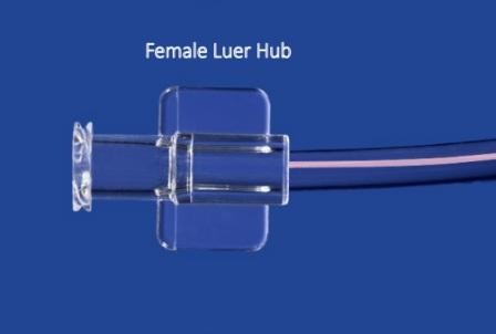 MILA Pink Poly Catheter 8Fr x 22in (56cm) with Female Luer Hub