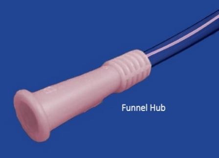 MILA Pink Poly Catheter 18fr x 16in (41cm) with Funnel Hub
